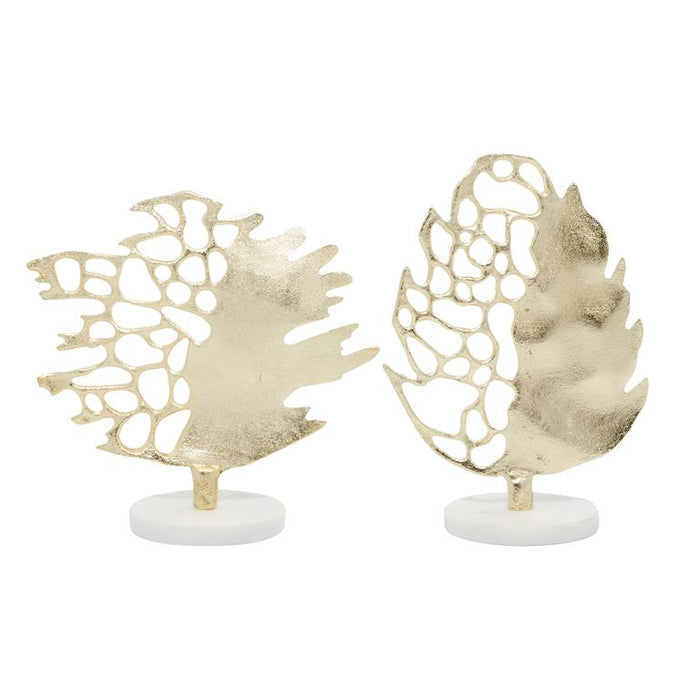 GOLD ALUMINUM LEAF SCULPTURE 1 PIECE