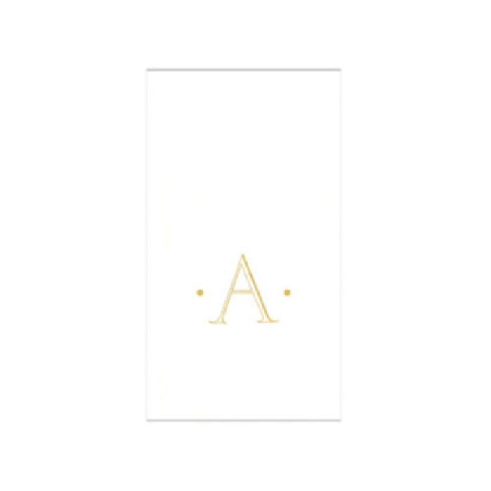 Gold Initial Guest Napkins