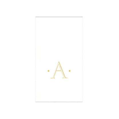 Gold Initial Guest Napkins