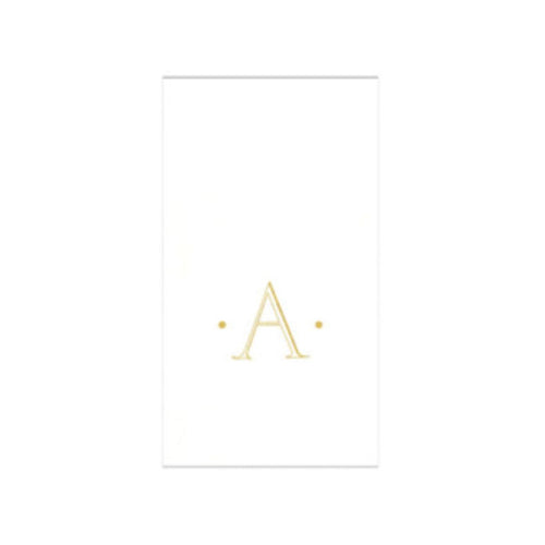 Gold Initial Guest Napkins