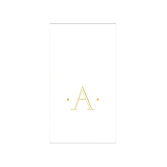Gold Initial Guest Napkins