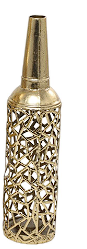 GOLD METAL ABSTRACT ABSTRACT PATTERNED VASE WITH OPEN FRAME DESIGN