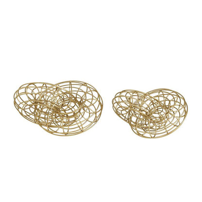 GOLD METAL CHAIN WIRE SCULPTURE