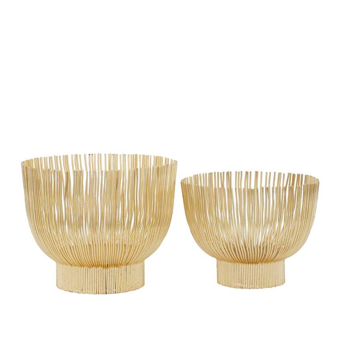 GOLD METAL DECORATIVE BOWL