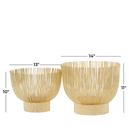 GOLD METAL DECORATIVE BOWL