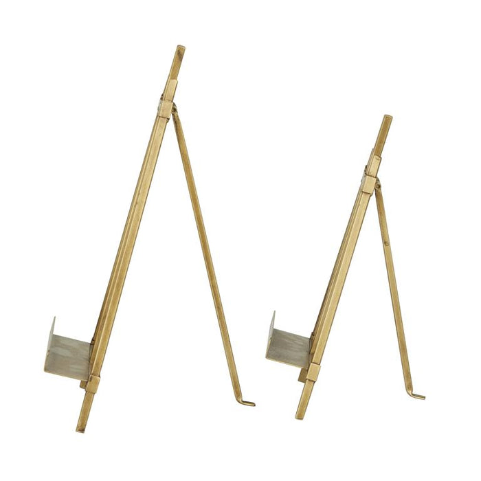 GOLD METAL EASEL WITH FOLDABLE STAND,