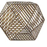 GOLD METAL GEOMETRIC SCULPTUR