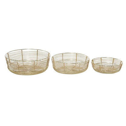 GOLD METAL WIRE DECORATIVE BOWL