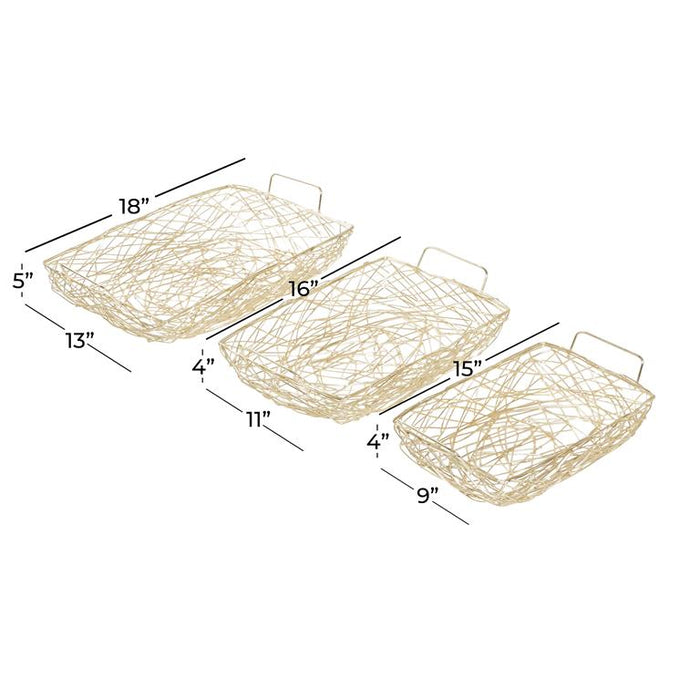 GOLD METAL WIRE TRAY