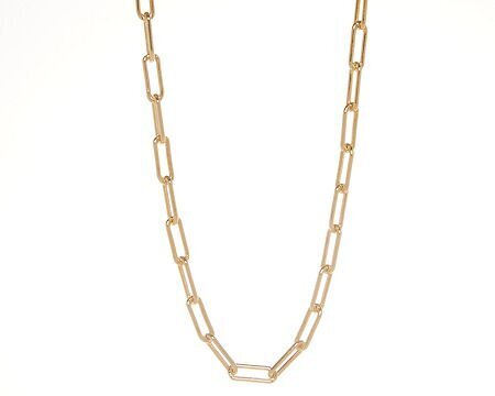 GOLD PAPER CLIP LINK NECKLACE