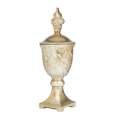 GOLD POLYSTONE DECORATIVE JARS
