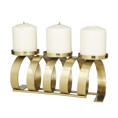 GOLD STAINLESS STEEL CANDLE HOLDER