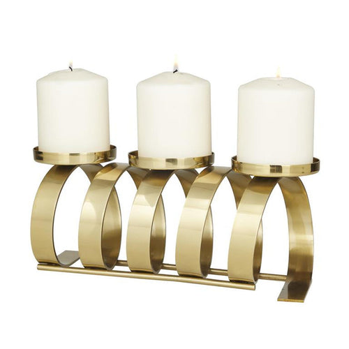 GOLD STAINLESS STEEL CANDLE HOLDER
