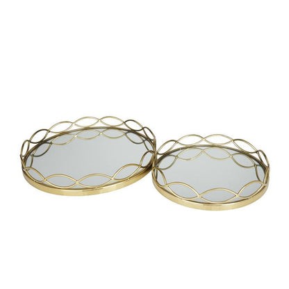 GOLD STAINLESS STEEL MIRRORED TRAY