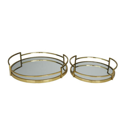 GOLD STAINLESS STEEL MIRRORED TRAY