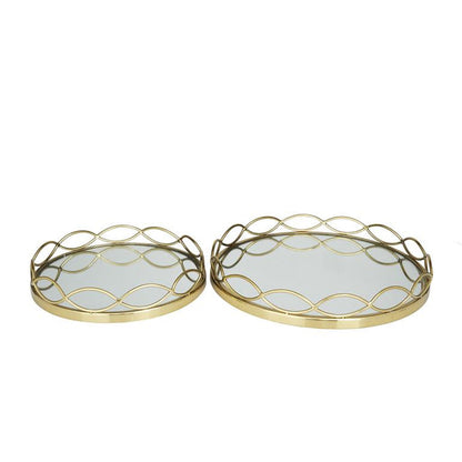 GOLD STAINLESS STEEL MIRRORED TRAY