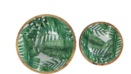 GREEN MANGO WOOD HANDMADE NESTING DECORATIVE BOWL
