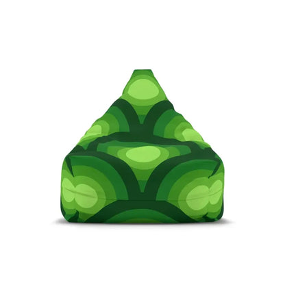 Green Shades Retro Bean Bag Chair Cover - Colorful Lounge Living Room Seat - 27’’ × 30’’ × 25’’ / Without insert
