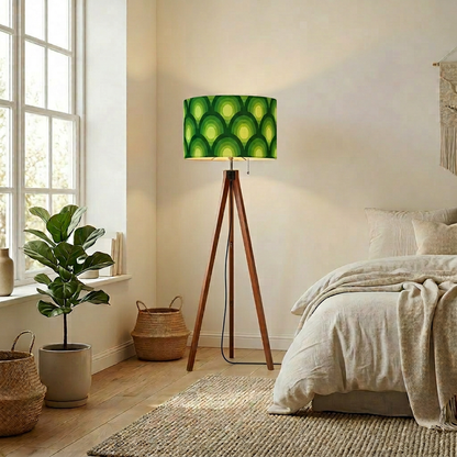 Green Shades Retro Bean Bag Chair Cover - Colorful Lounge Living Room Seat