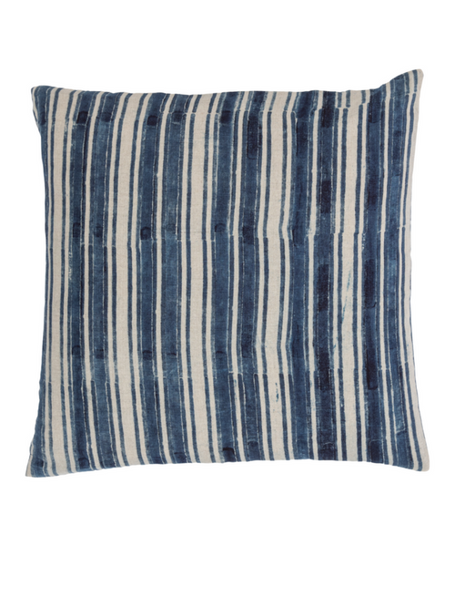 Guatemalan Stripe Indigo Decorative Pillow