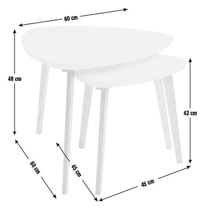 Habitat Cato Nest of 2 Tables - White ( B Grade )