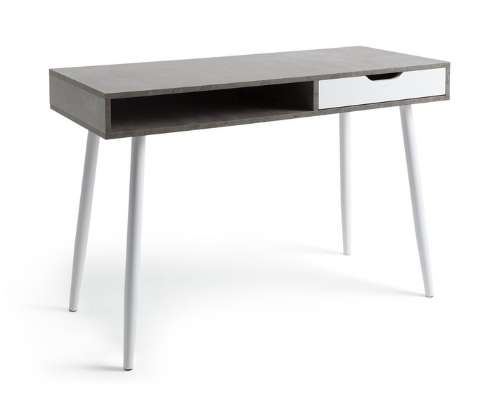 Habitat Concrete Style Office Desk - Grey ( B Grade 20878 )