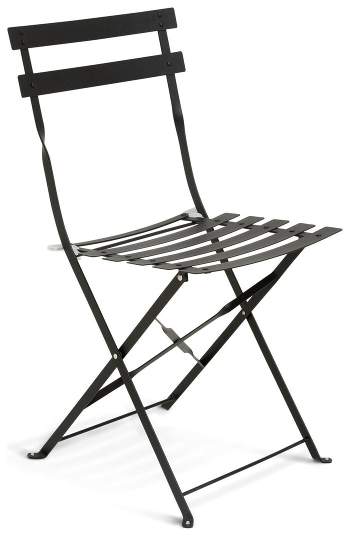 Habitat Eve 4 Seater Folding Metal Patio Set - Black (B+)