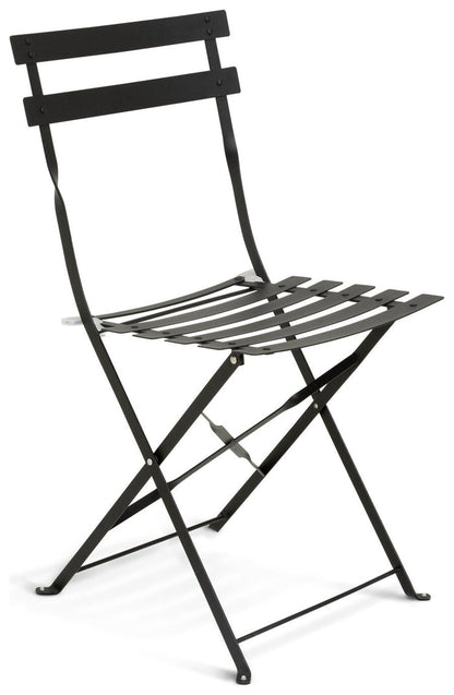 Habitat Eve 4 Seater Folding Metal Patio Set - Black (B+)