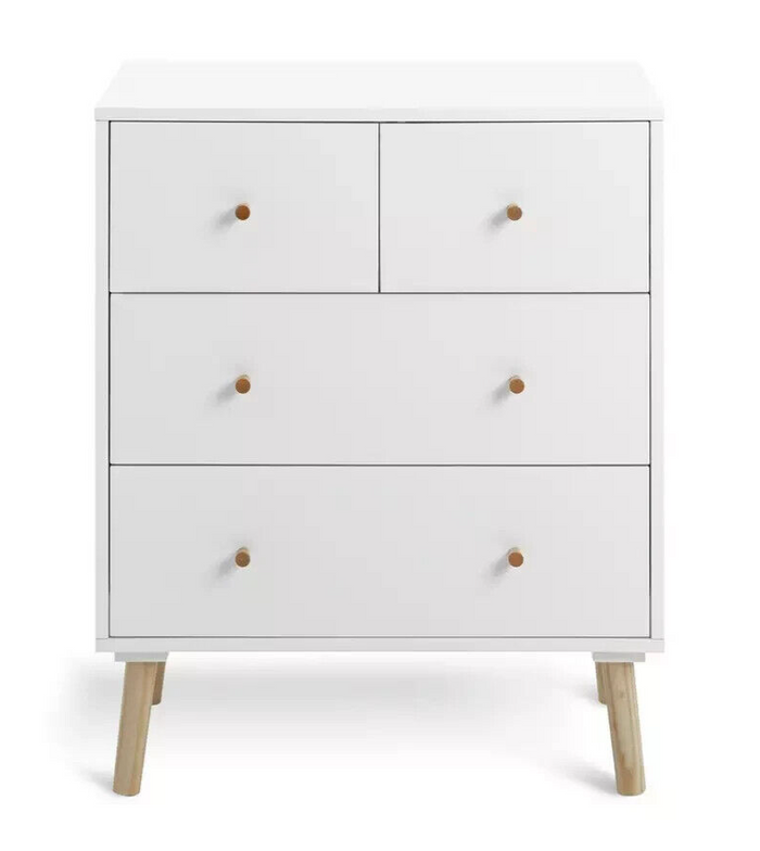 Habitat Otto 2+2 Drawer Chest - White