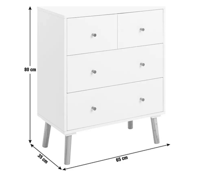 Habitat Otto 2+2 Drawer Chest - White