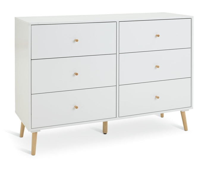 Habitat Otto 3+3 Drawer Chest - White ( B Grade 56501- 56495 )