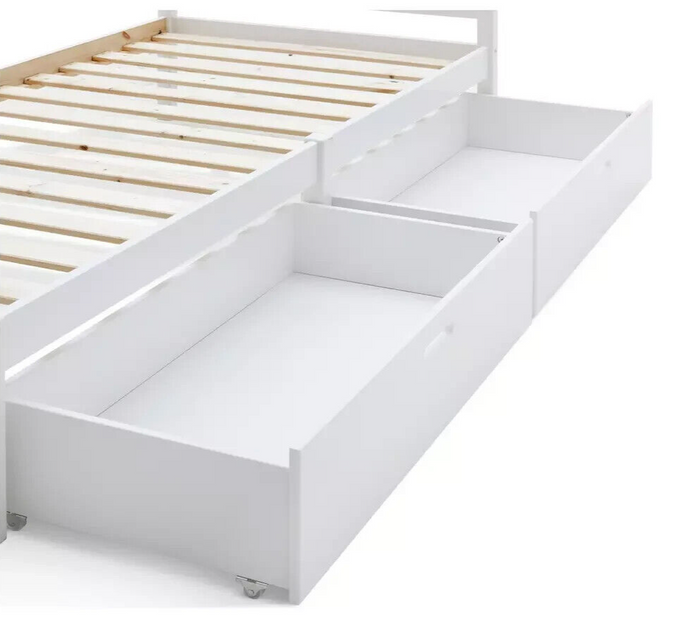 Habitat Ronnie Single Bed Frame and Drawer - White ( B Grade 12671 - 12669 )