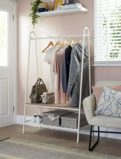 Habitat Turner Double Clothes Rail - White