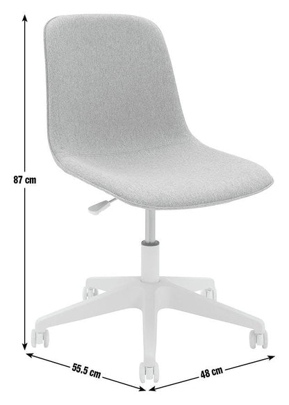 Hallie Fabric Office Chair - Grey