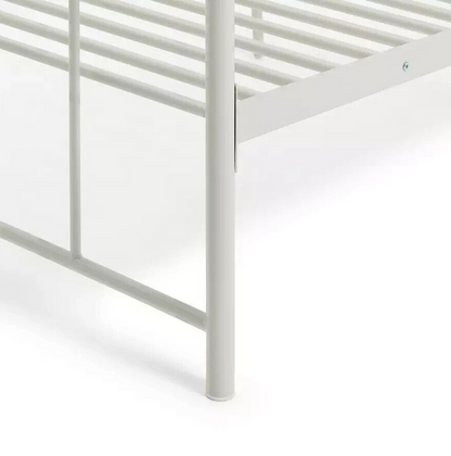 Hearts Single Metal Bed Frame - White ( B Grade 21231 )