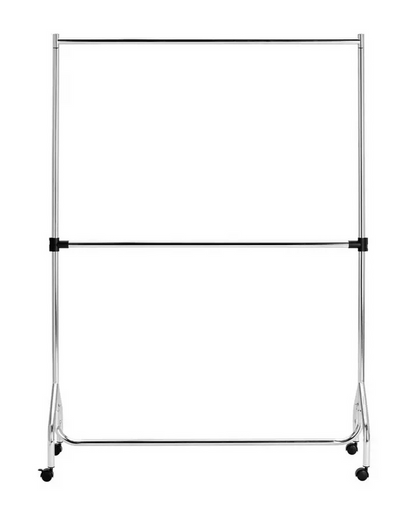 Heavy Duty 4 Feet Clothes Rail Chrome | Garment Hanging Rail Clothes Storage Rac