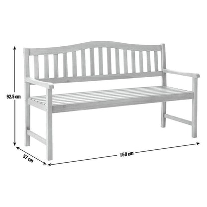 Henrietta 3 Seater Wooden Garden Bench ( B Grade 12359)