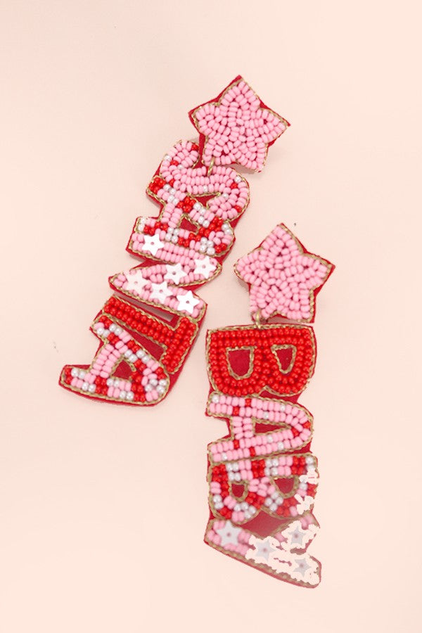 HOLIDAY BEADED EARRINGS