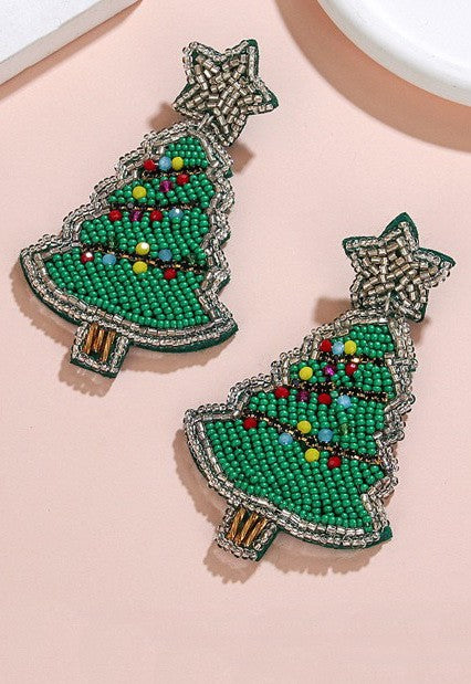 HOLIDAY BEADED EARRINGS