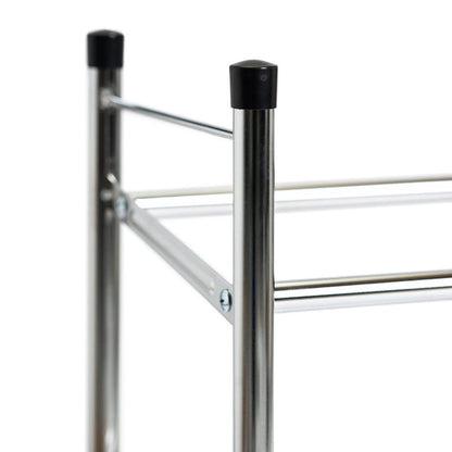 Home 4 Shelf Ext Shoe Storage Rack - Chrome Plated | Organizer Hallway Closet