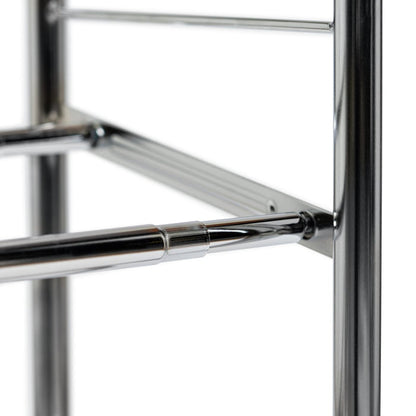 Home 4 Shelf Ext Shoe Storage Rack - Chrome Plated | Organizer Hallway Closet