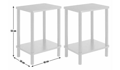 Home Andrea Set of 2 Bedside Tables Black | Bedroom Nightstand Furniture Set