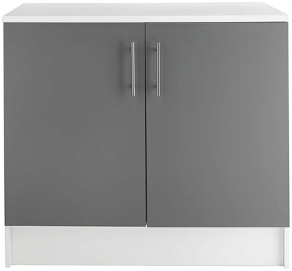 Home Athina 1000mm Fitted Kitchen Base Unit - Grey | Modular or DIY Kitchens