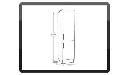 Home Athina 500mm Fitted Kitchen Tall Unit - White ( B Grade )