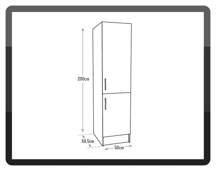 Home Athina 500mm Fitted Kitchen Tall Unit -Green (B Grade)
