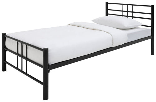 Home Atlas Single Metal Bed Frame - Black | Modern Strong Bedroom Furniture Bed