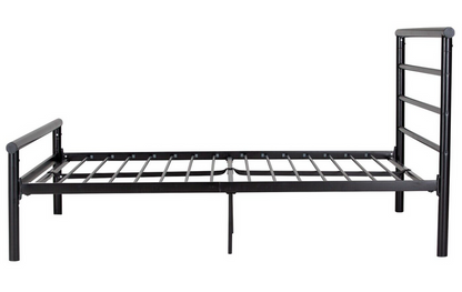 Home Avalon Double Metal Bed Frame - Black | Sturdy Durable 4FT6 Bed Frame