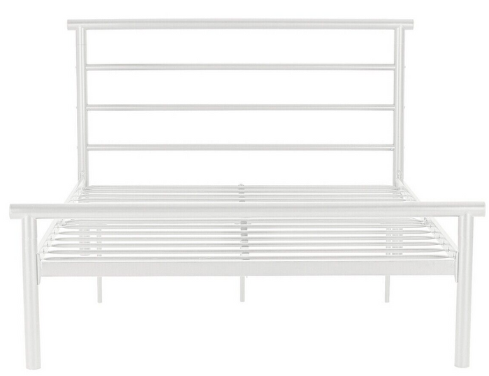 Home Avalon Double Metal Bed Frame - White | Sturdy Durable Frame For Bedroom