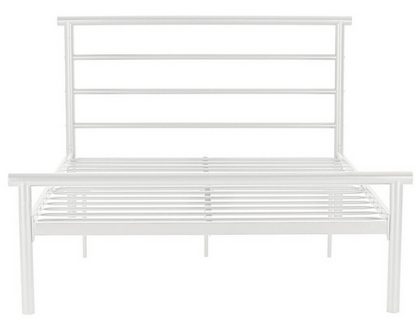 Home Avalon Double Metal Bed Frame - White | Sturdy Durable Frame For Bedroom