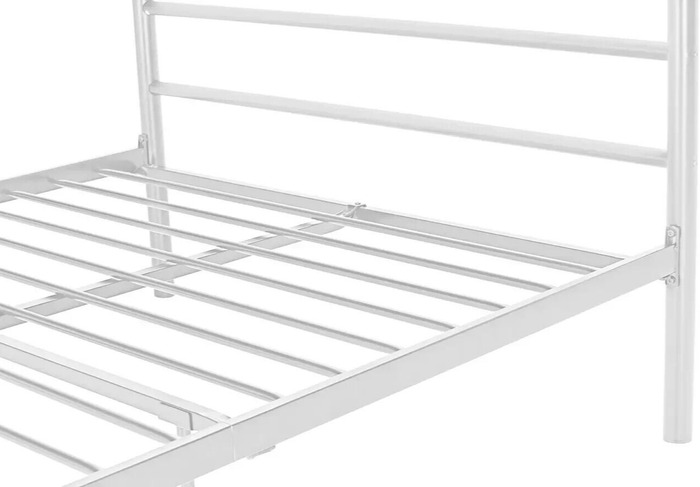 Home Avalon Double Metal Bed Frame - White | Sturdy Durable Frame For Bedroom